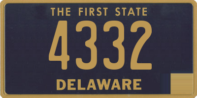 DE license plate 4332