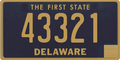 DE license plate 43321