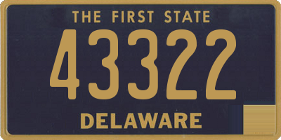 DE license plate 43322