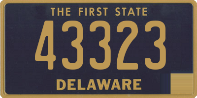 DE license plate 43323