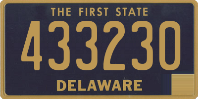 DE license plate 433230