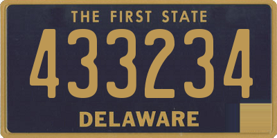 DE license plate 433234