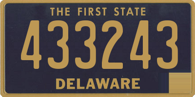 DE license plate 433243