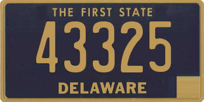 DE license plate 43325