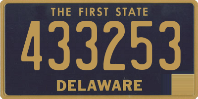 DE license plate 433253
