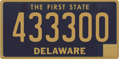 DE license plate 433300