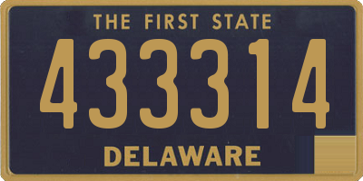 DE license plate 433314
