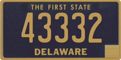 DE license plate 43332