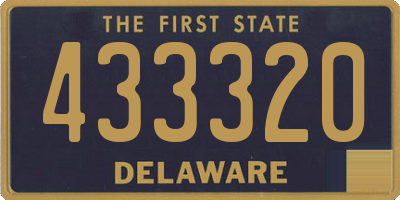 DE license plate 433320