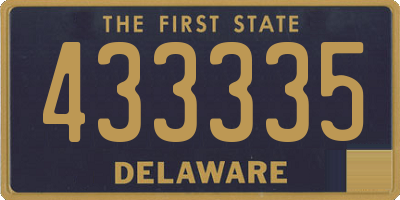 DE license plate 433335