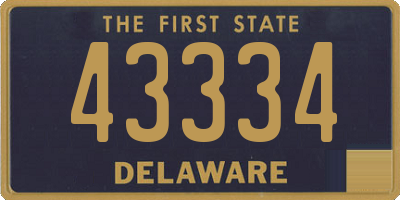 DE license plate 43334