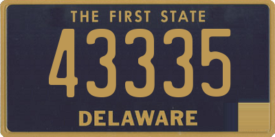 DE license plate 43335