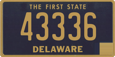 DE license plate 43336