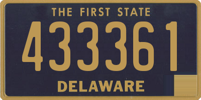 DE license plate 433361