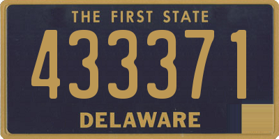 DE license plate 433371