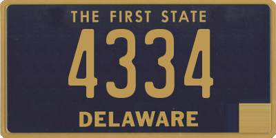 DE license plate 4334