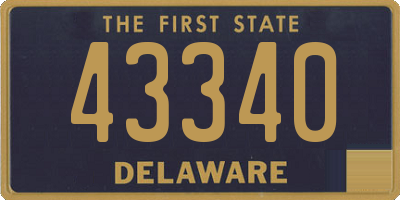 DE license plate 43340