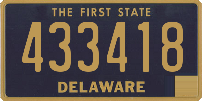 DE license plate 433418