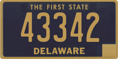 DE license plate 43342