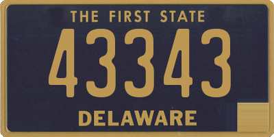 DE license plate 43343