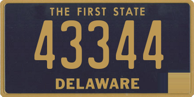 DE license plate 43344