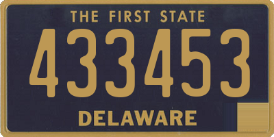 DE license plate 433453