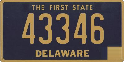 DE license plate 43346