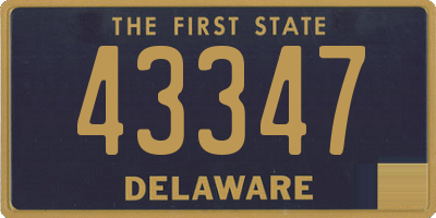 DE license plate 43347