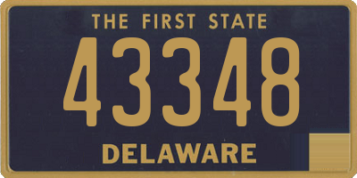 DE license plate 43348