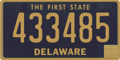 DE license plate 433485