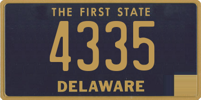 DE license plate 4335