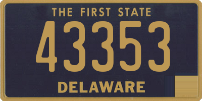DE license plate 43353