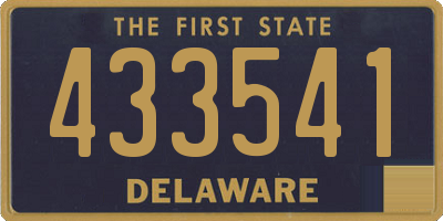 DE license plate 433541