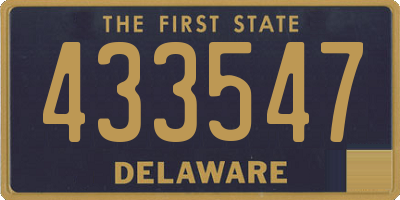 DE license plate 433547