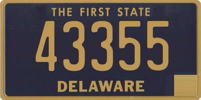 DE license plate 43355
