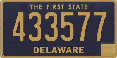 DE license plate 433577