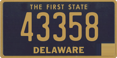 DE license plate 43358