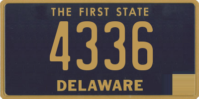 DE license plate 4336