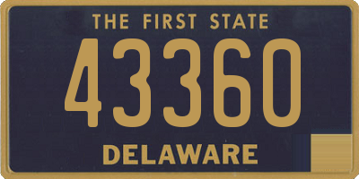 DE license plate 43360