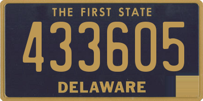 DE license plate 433605