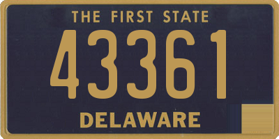 DE license plate 43361