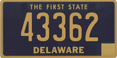 DE license plate 43362