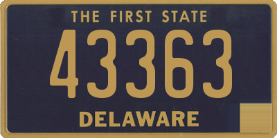 DE license plate 43363
