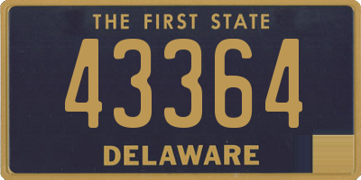 DE license plate 43364
