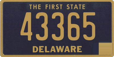 DE license plate 43365