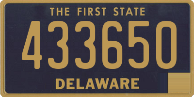 DE license plate 433650