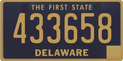 DE license plate 433658