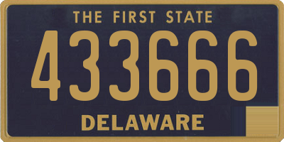DE license plate 433666