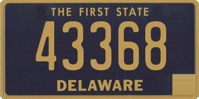 DE license plate 43368