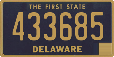 DE license plate 433685